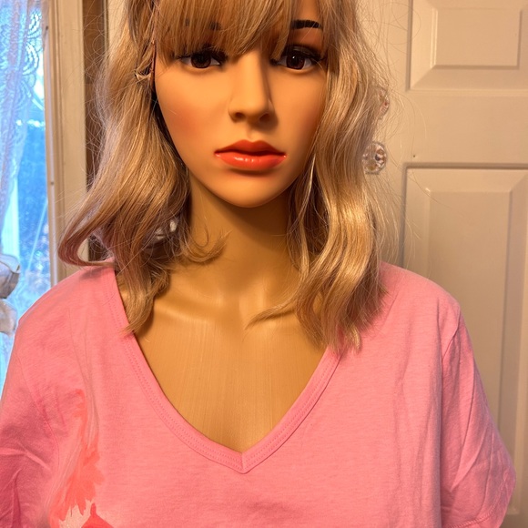 Hanes Live Love Color XL pink B neck tee - Picture 4 of 8